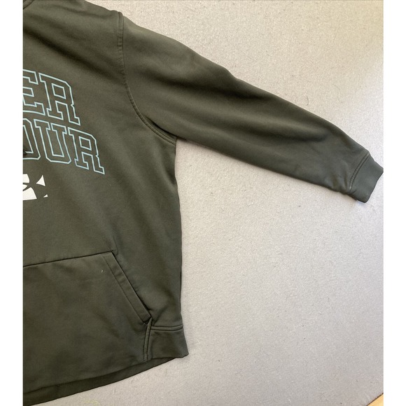 Under Armour Storm Green Camo Loose Fit Hoodie Mens Size M Forest Green - Picture 4 of 6